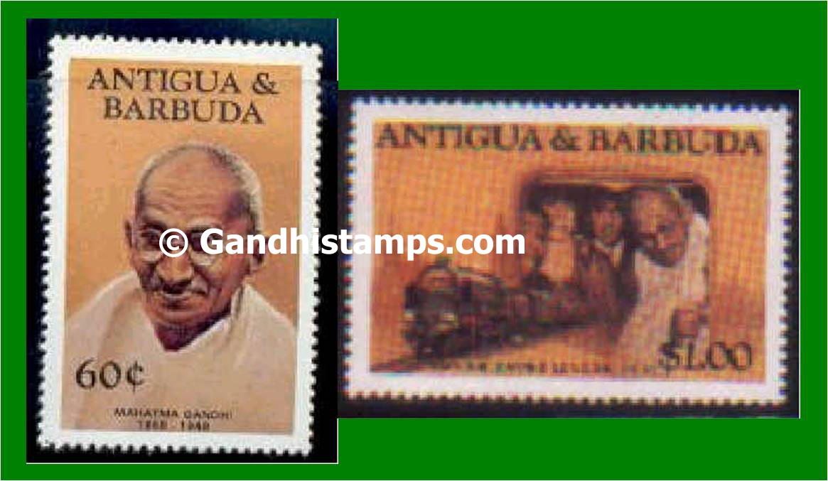 antigua gandhi stamp