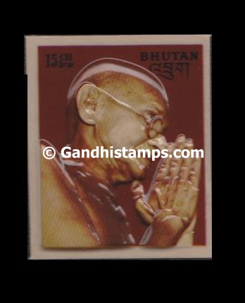 bhutan gandhi stamp