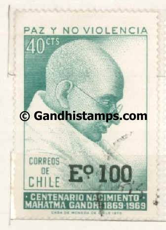 Chile gandhi stamp