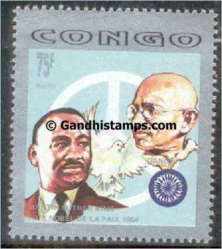 Congo gandhi stamp