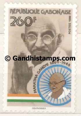 Gabon gandhi stamp
