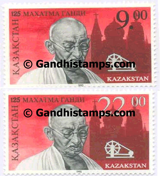 kazakhstan gandhi stamp