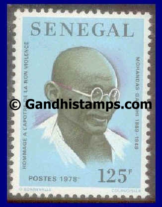 Senegal gandhi stamp