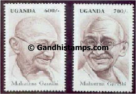 uganda gandhi stamp